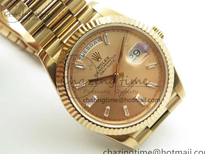 0409 Day-Date 40mm 228239 BP New Dial Version 904 RG T Crystal Markers RG Dial on RG President Bracelet A Popular 2834